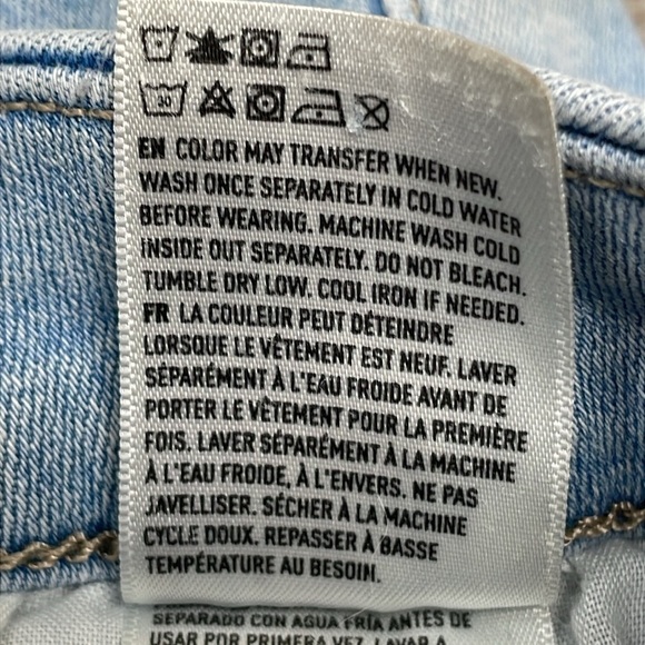 American Eagle Next Level Stretch Curvy Hi-Rise Shortie Denim Jeans Shorts 6 - Picture 14 of 15